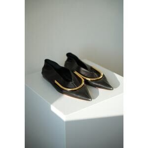 Jil Sander Black Ballet Flats Size 37.5 / US 7.5